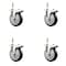 Service Caster 5 Inch 316SS Black Polyurethane Wheel Swivel 1/2 Inch Stem Caster Set Lock Brake SS316TSTTL20S514-PPUB-BLK-121315-4 - alternate 1